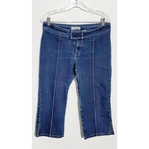 Jordache Vintage Lo Rise Denim Capri Pants Size 11/12 Boho Hippie Clubwear Cute
